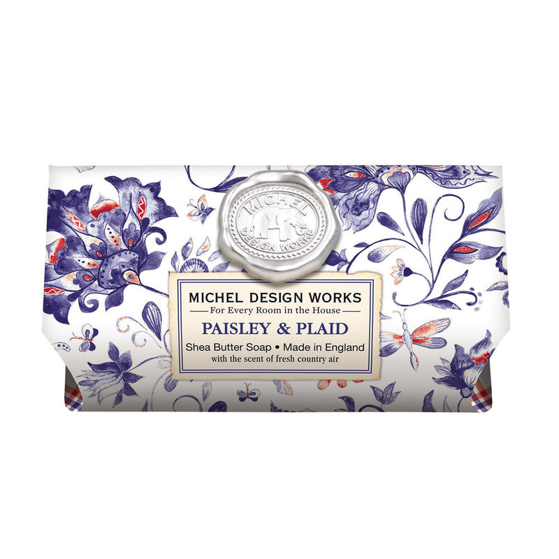 Michel Design Works Paisley and Plaid Shea Butter Soap, 8.7 oz.
