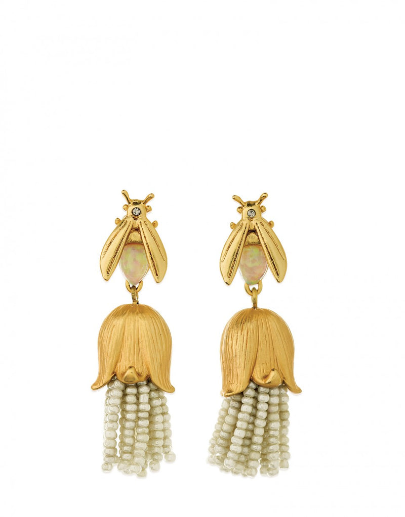 Spartina Firefly Bellflower Tassel Earrings