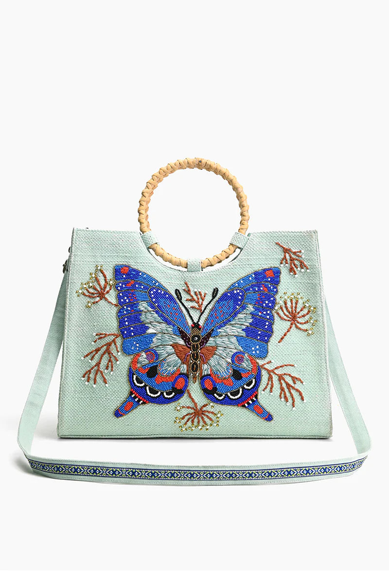 Periwinkle Blue Butterfly Tote