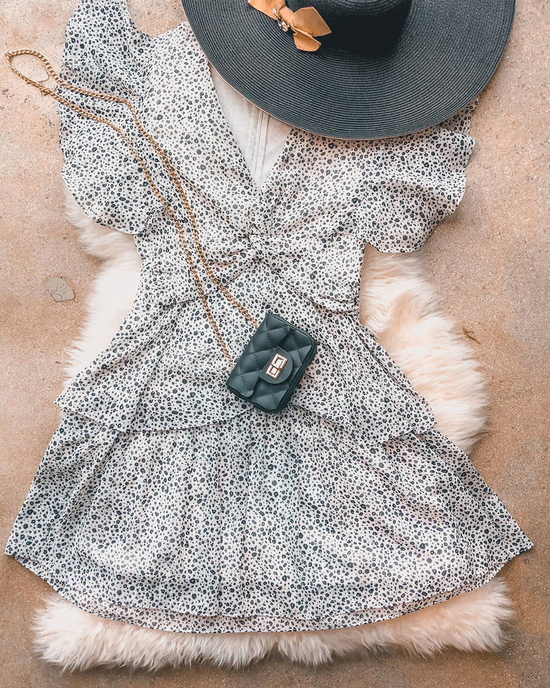 White Leopard Dress