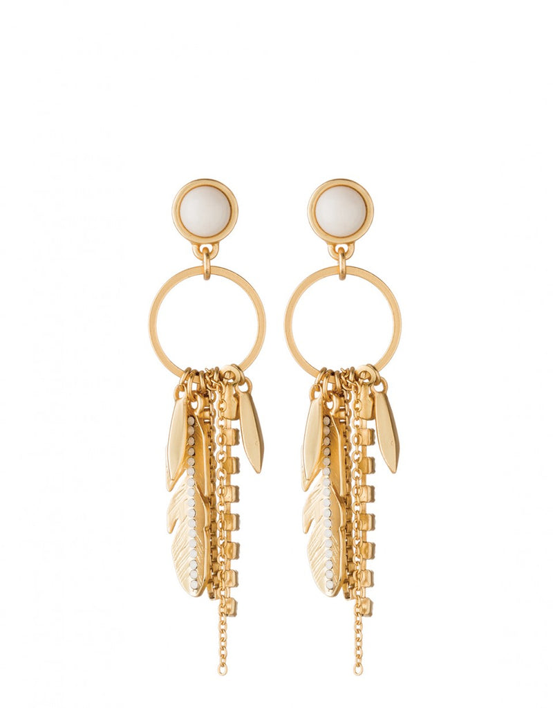 Spartina Feather Fringe Earrings