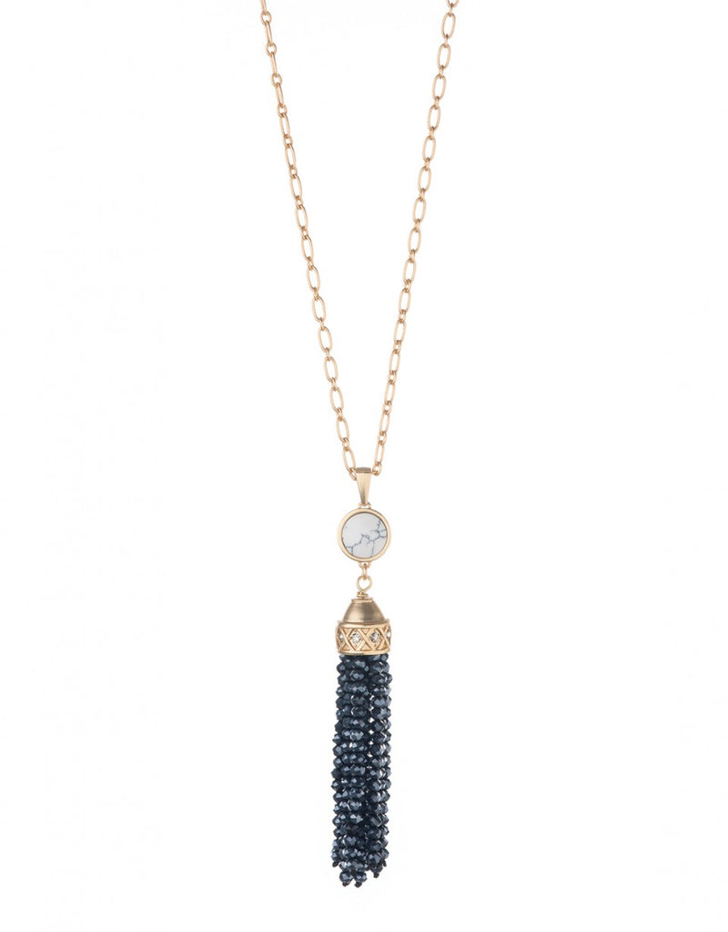 Spartina Beaded Tassel Necklace